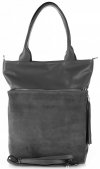 Bőr táska shopper bag Vittoria Gotti szürke V270