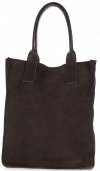 Bőr táska shopper bag Vittoria Gotti csokoládé V27A