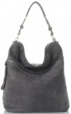 Bőr táska univerzális Genuine Leather szürke 5577C