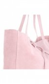 Bőr táska shopper bag Vera Pelle púderrózsaszín 601