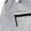 Bőr táska shopper bag Genuine Leather szürke 8023