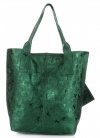 Bőr táska shopper bag Genuine Leather zöld 555