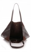 Bőr táska shopper bag Vittoria Gotti csokoládé V602