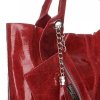 Bőr táska shopper bag Genuine Leather piros 788