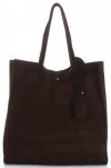 Bőr táska shopper bag Vittoria Gotti csokoládé V205454