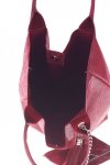 Bőr táska shopper bag Genuine Leather piros 555