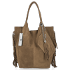 Bőr táska shopper bag Vittoria Gotti földszínű B16