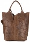 Bőr táska shopper bag Vittoria Gotti földszínű V877
