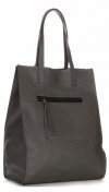 Bőr táska shopper bag Vittoria Gotti grafit V8622