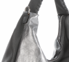 Bőr táska shopper bag Genuine Leather szürke 5521