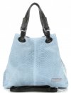 Bőr táska shopper bag Vittoria Gotti égszínkék V2L