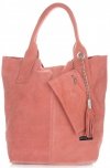 Bőr táska shopper bag Vittoria Gotti csokoládé V5190
