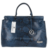 Bőr táska kuffer Vittoria Gotti kék V028PIT