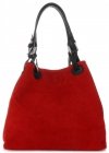 Bőr táska shopper bag Vittoria Gotti piros V90047CH