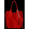 Bőr táska shopper bag Vittoria Gotti piros B16