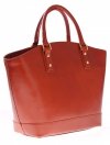 Bőr táska shopper bag Genuine Leather vörös 11A