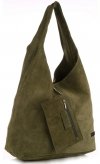 Bőr táska shopper bag Vittoria Gotti zöld V8802