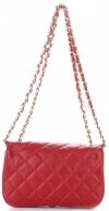 Bőr táska levéltáska Genuine Leather piros KST6