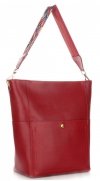 Bőr táska shopper bag Genuine Leather bordó K26