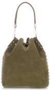 Bőr táska shopper bag Vittoria Gotti zöld V3020