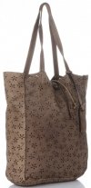 Bőr táska shopper bag Vittoria Gotti khaki VL299
