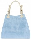 Bőr táska shopper bag Vittoria Gotti égszínkék V692754