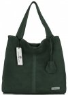 Bőr táska shopper bag Vittoria Gotti palackzöld V501