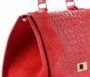 Bőr táska kuffer Genuine Leather piros 295