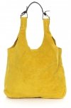Bőr táska shopper bag Genuine Leather sárga 8023