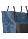 Bőr táska shopper bag Genuine Leather világosszürke 358