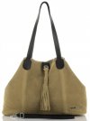 Bőr táska shopper bag Vittoria Gotti zöld V3076