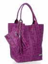 Bőr táska shopper bag Vittoria Gotti ibolya B22