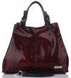 Bőr táska shopper bag Vittoria Gotti bordó V898GPIT