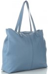 Bőr táska shopper bag Vittoria Gotti kék V5705