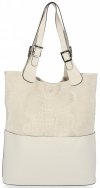Bőr táska shopper bag Genuine Leather bézs 216