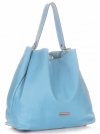 Bőr táska shopper bag Vittoria Gotti égszínkék V230