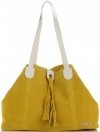 Bőr táska shopper bag Vittoria Gotti sárga V3076