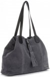Bőr táska shopper bag Vittoria Gotti szürke V3076