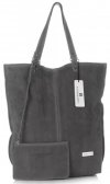 Bőr táska shopper bag Vittoria Gotti szürke V22