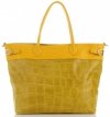 Bőr táska shopper bag Vittoria Gotti sárga V691622