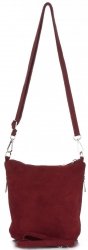 Bőr táska levéltáska Genuine Leather bordó 85A