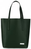 Bőr táska shopper bag Vittoria Gotti palackzöld V3121