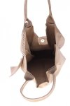Bőr táska shopper bag Genuine Leather 555 bézs