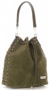 Bőr táska shopper bag Vittoria Gotti zöld V3020
