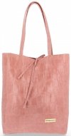Bőr táska shopper bag Vittoria Gotti rózsaszín V299COCO