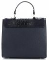 Bőr táska kuffer Genuine Leather tengerkék 295