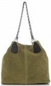 Bőr táska shopper bag Vittoria Gotti zöld V3081