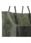 Bőr táska shopper bag Genuine Leather zöld 358