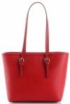 Bőr táska klasszikus Genuine Leather piros 3303