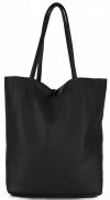 Bőr táska shopper bag Vittoria Gotti fekete V577